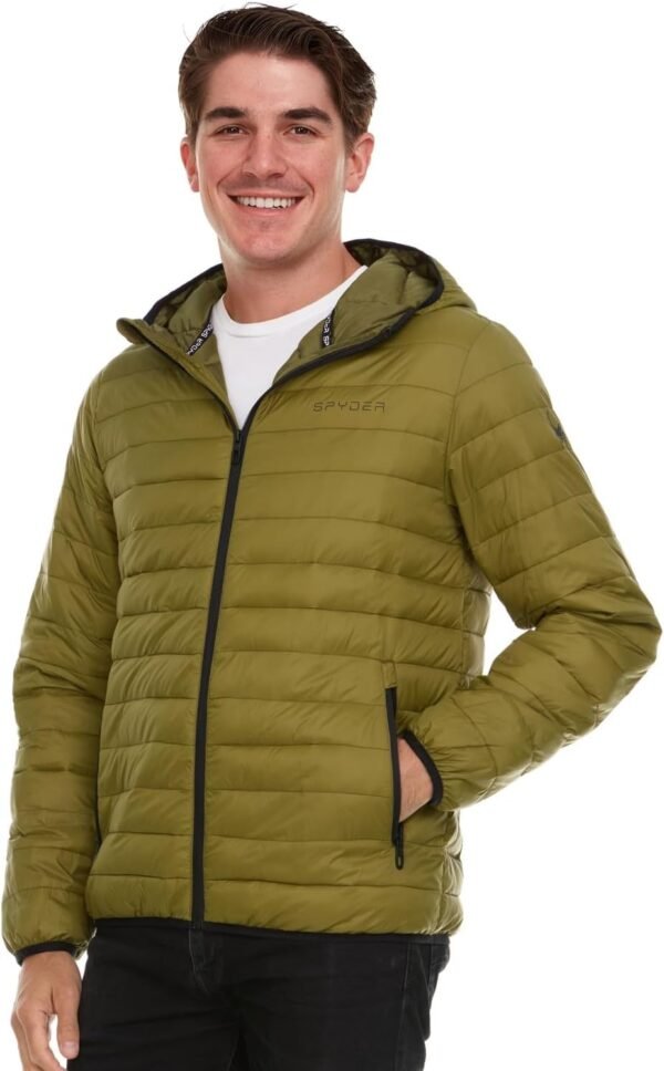 Spyder Packable Puffer Jacket Men with Hood, Lightweight Win...