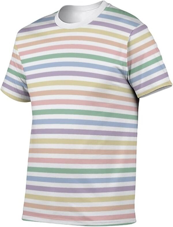 ZOCAVIA Men's Striped Crewneck T-Shirt Summer Casual Short S...