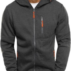 Men Hoodies Casual Hoodies for Men with Zip Pockets Full Zip...