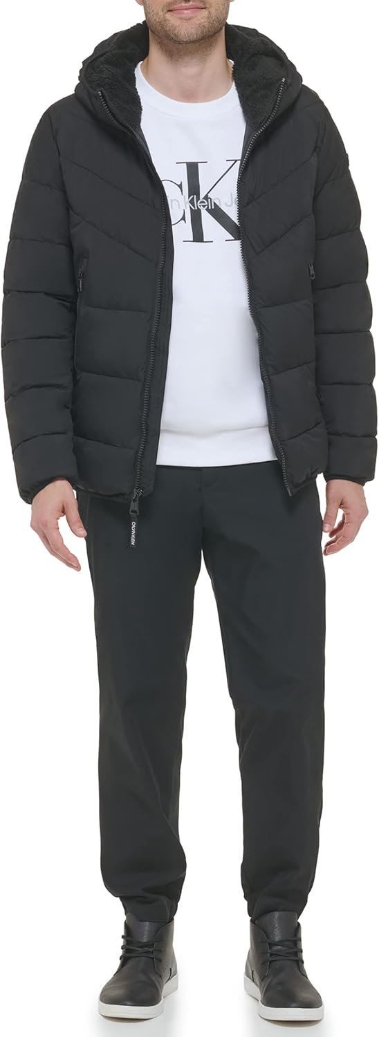 Calvin Klein Men's Snap Front Puffer Jacket