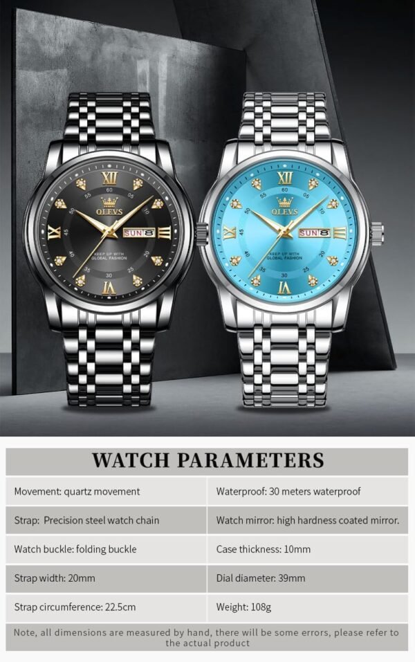 OLEVS Watch for Men Classic Business Dress Analog Quartz Sta... - Image 6