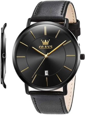 OLEVS Mens Watches Minimalist Ultra Thin Fashion Casual Anal...