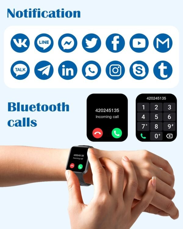 RUIMEN Smart Watches for Men Women (Answer/Make Calls) Compa...