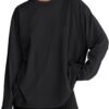Trendy Queen Womens Oversized Long Sleeve T Shirts 2025 Basi...