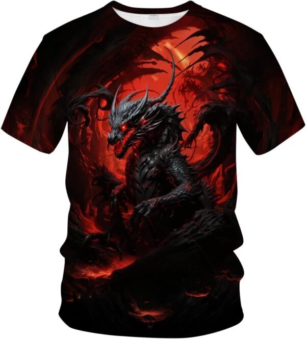 Traditional Dragon T-Shirt Funny Anime Graphic Tee Shirt