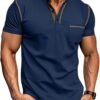 Aulemen Men's Henley Shirts Short Sleeve Casual Lightweight ...