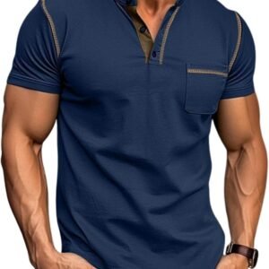 Aulemen Men's Henley Shirts Short Sleeve Casual Lightweight ...