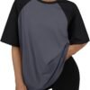 Trendy Queen Oversized Short Sleeve T Shirts for Women Worko...