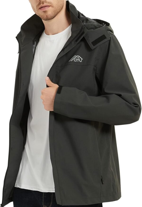 OTU Men's Lightweight Waterproof Hooded Rain Jacket Outdoor ...