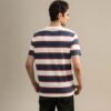 Men's Fashion Casual Cotton Loose Fit Crewneck Classic Strip...