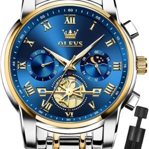 OLEVS Mens Watches Chronograph Business Dress Quartz Stainle...