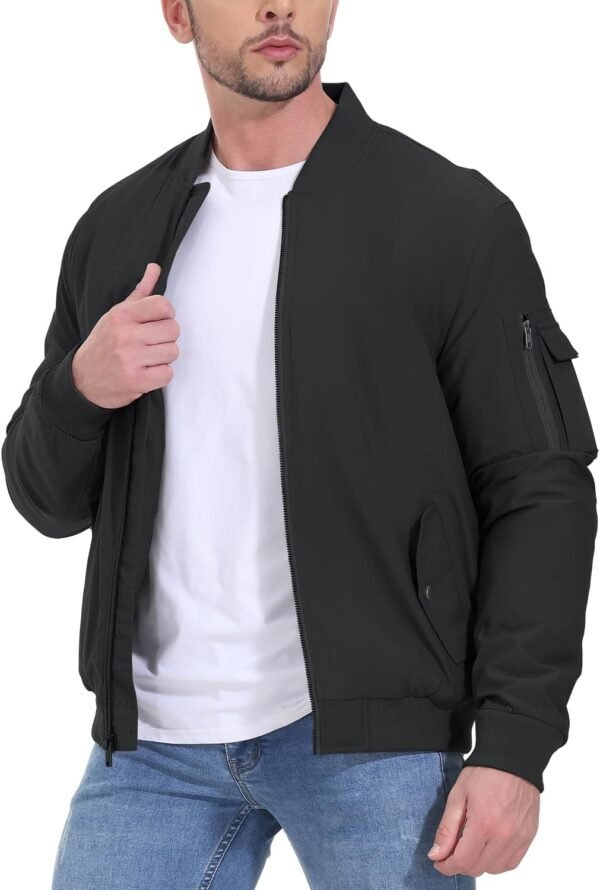 Gopune Men's Windproof Bomber Jacket Warm Water Resistant Wi...
