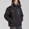 ELLSWOS Men's Waterproof Ski Jacket Winter Snow Coat Warm Ho...