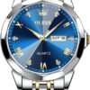 OLEVS Men Watches Business Dress Diamond Analog Quartz Date ...