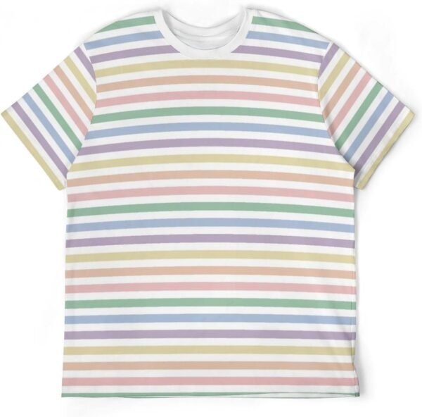 ZOCAVIA Men's Striped Crewneck T-Shirt Summer Casual Short S...