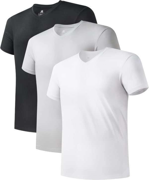 DAVID ARCHY Men's Undershirt Bamboo Rayon Moisture-Wicking V...
