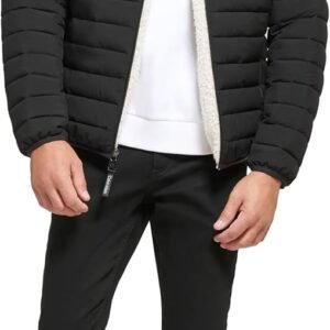 Calvin Klein mens Mid-weight Sherpa Lined Puffer