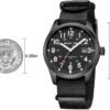 GOLDEN HOUR Men's Nylon Slip-Thru Strap Watch with Military ...
