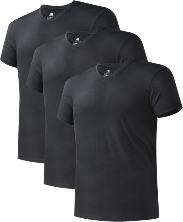 DAVID ARCHY Men's Undershirt Bamboo Rayon Moisture-Wicking V...