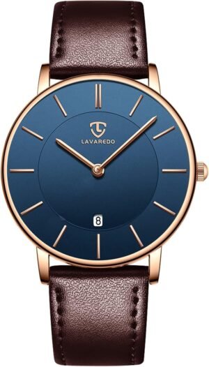 L LAVAREDO Watch for Men, Extremely Thin Mens Watches Minima...