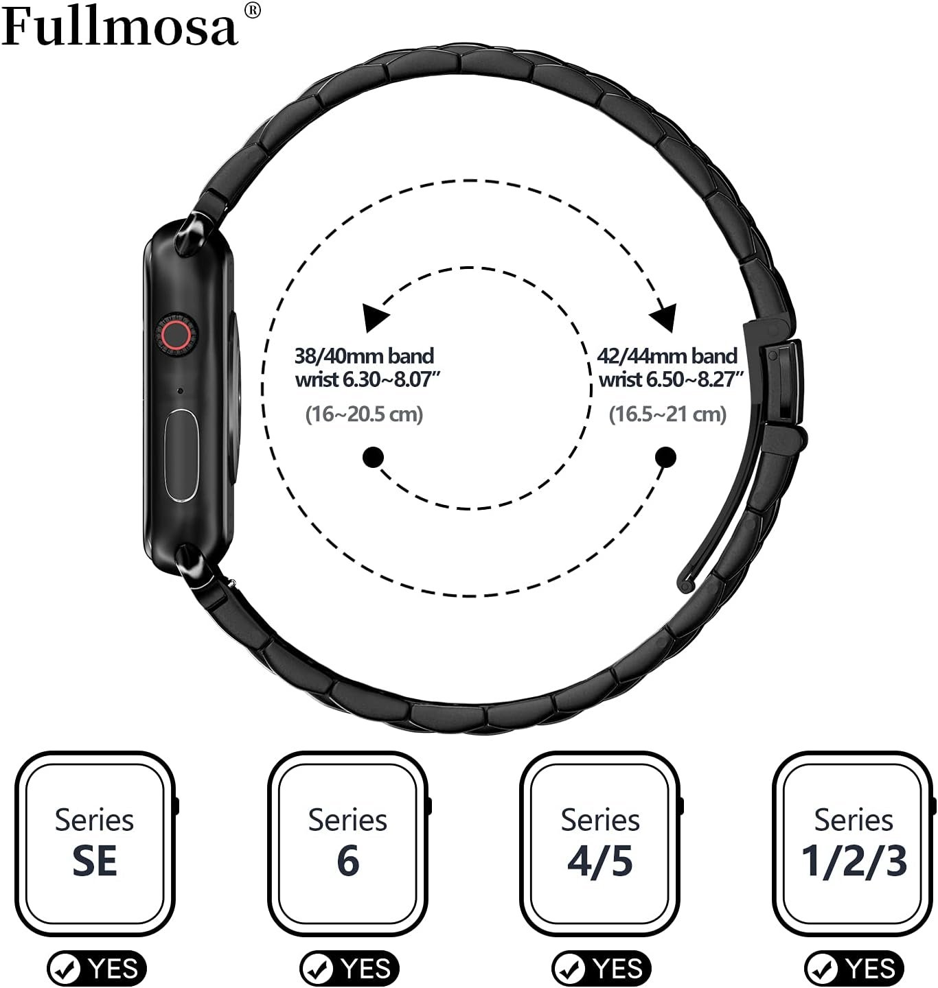 Fullmosa Compatible Apple Watch Bands 49mm 45mm 46mm 44mm 42... - Image 5