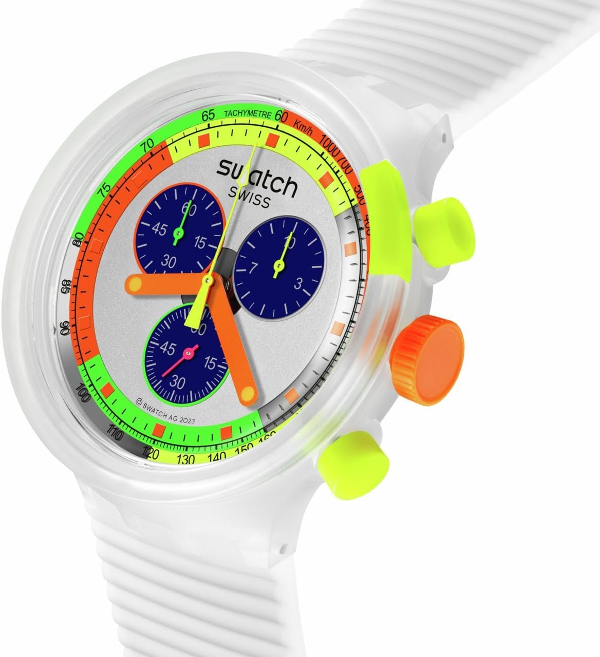 Swatch Casual Watch Transparent Quartz NEON Jelly - Image 3