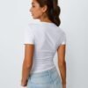 Trendy Queen Womens Basic V Neck Short Sleeve T Shirts Slim ...