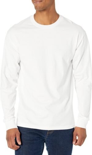 Hanes Men's Beefy Long Sleeve Shirt, 1 or 2 Pack