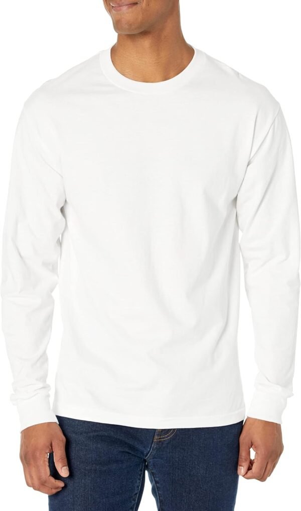 Hanes Men's Beefy Long Sleeve Shirt, 1 or 2 Pack