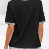 MEROKEETY Women's 2025 Short Sleeve Striped Color Block T Sh...