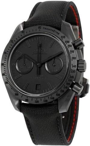 Omega Speedmaster Moonwatch Chronograph Mens Black Face Blac...