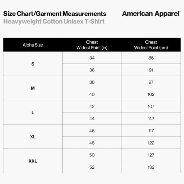 American Apparel Unisex Heavyweight Cotton T-Shirt, Style G1...