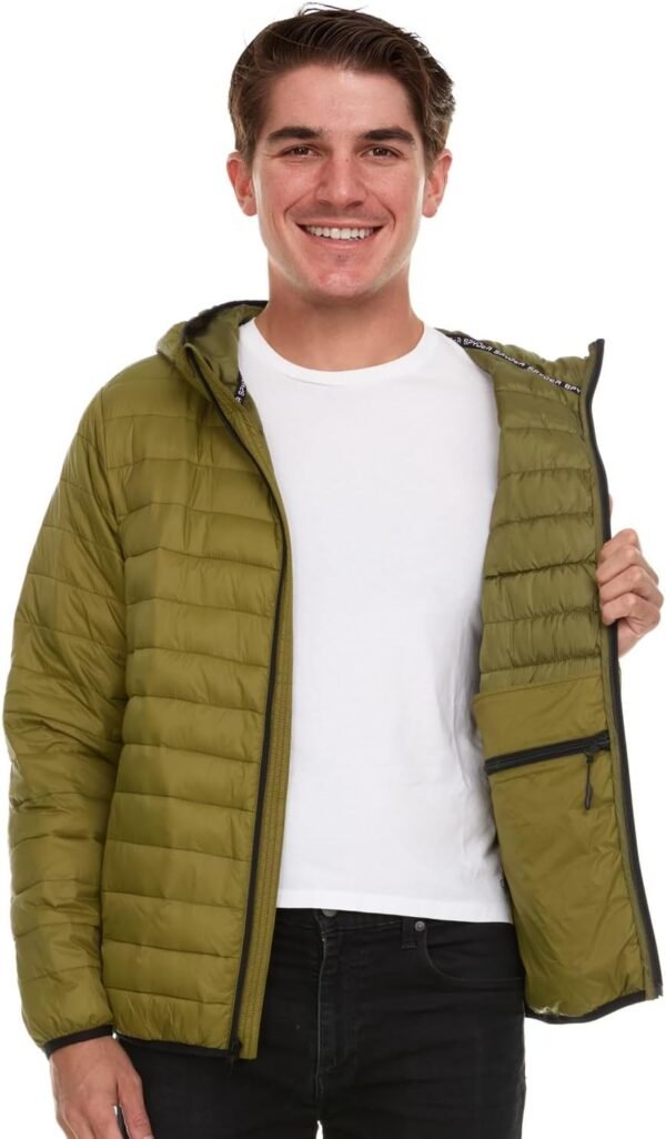 Spyder Packable Puffer Jacket Men with Hood, Lightweight Win...