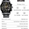 PINDOWS Men's Chronograph Calendar Watch Blue Diamond Analog...