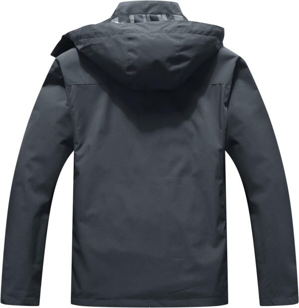 OTU Men's Lightweight Waterproof Hooded Rain Jacket Outdoor ...