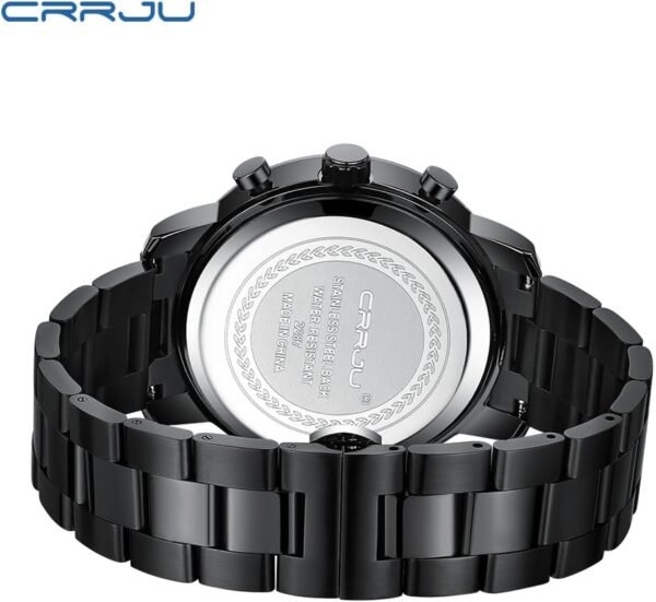 CRRJU Watches for Men Luxury Business Stainless Steel Waterp...