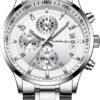 CRRJU Men's Fashion Stainless Steel Watches Date Waterproof ...