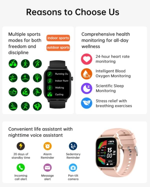 Smart Watch for Men/Women with Answer/Make Calls 1.85" Full ...