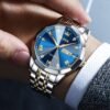 OLEVS Men Watches Business Dress Diamond Analog Quartz Date ...