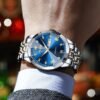 OLEVS Men Watches Business Dress Diamond Analog Quartz Date ...