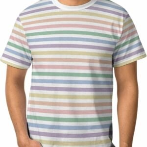 ZOCAVIA Men's Striped Crewneck T-Shirt Summer Casual Short S...