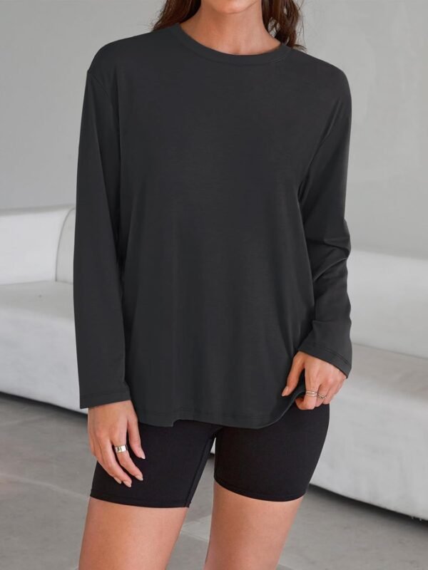 Trendy Queen Womens Oversized Long Sleeve T Shirts 2025 Basi...