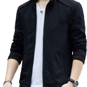 Mens Casual Windbreaker Outerwear Cotton Lightweight Jackets