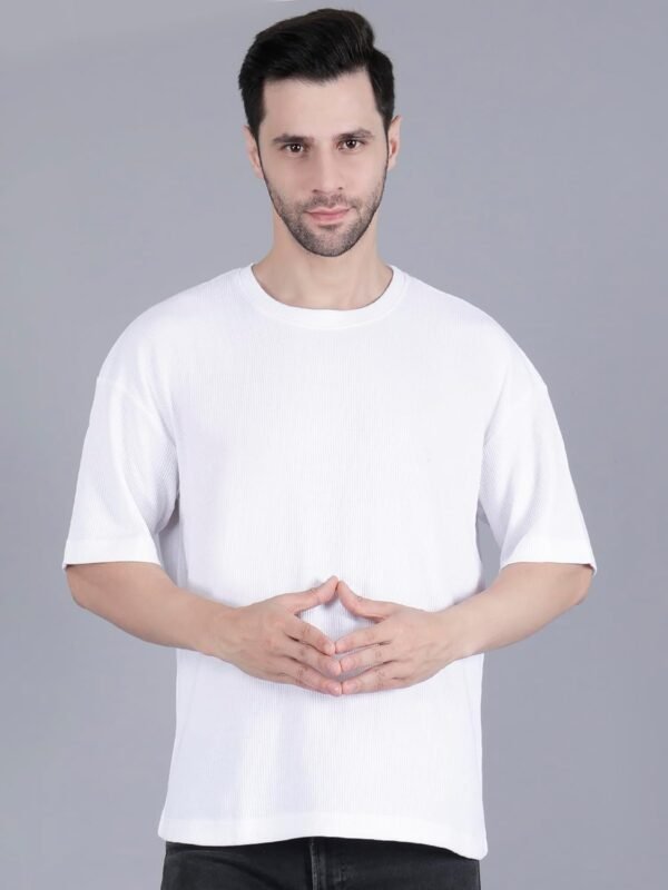FTT Men's Casual Knit Short Sleeve Crewneck Oversized T-Shir...