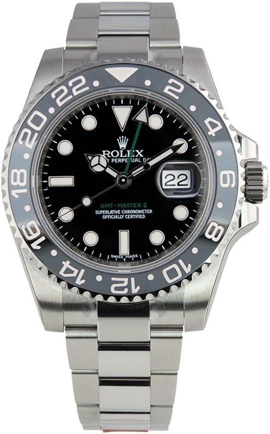 Rolex GMT-Master II Stainless Steel Watch Black Dial 116710L...