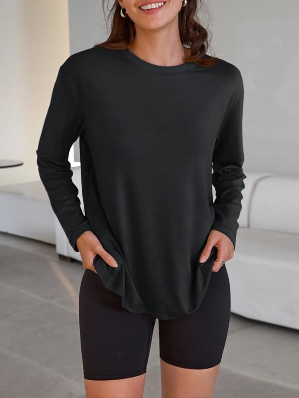 Trendy Queen Womens Oversized Long Sleeve T Shirts 2025 Basi...