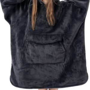 Krifey Wearable Blanket Hoodie, Oversized Sherpa Hooded as B...