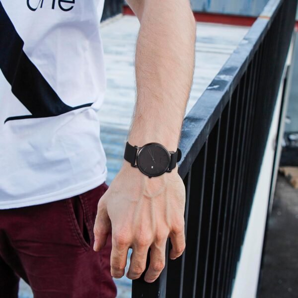 BUREI Men Watches Fashion Minimalist Analog Calendar Quartz ...