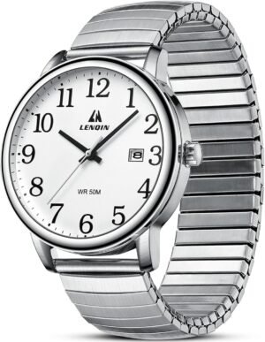 LN LENQIN Mens Watches Easy Read Analog Quartz Sport Waterpr...
