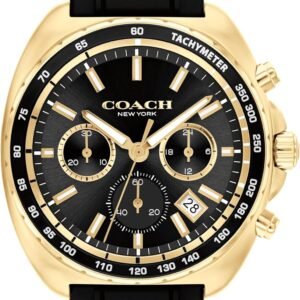Coach Charter Men's Quartz Chronograph Watch, Silicone Strap...